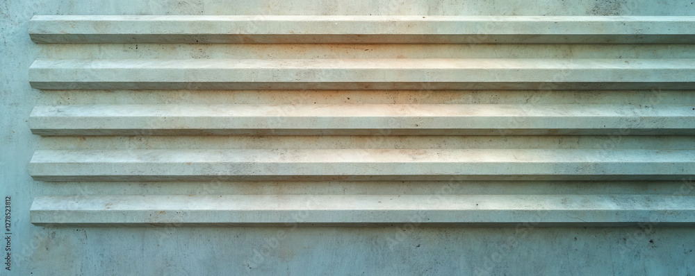 Poster Abstract design with sparsely spaced horizontal ribs for modern architectural texture