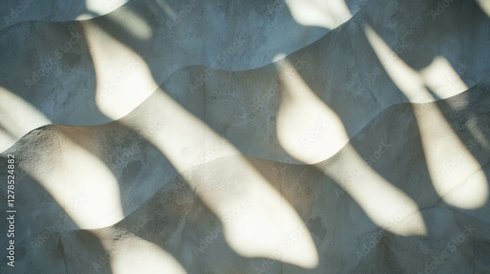 Aufkleber abstract stone wall texture with carved patterns and light play for interior design or background us