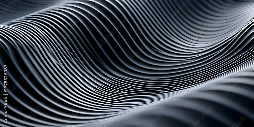 Poster elegant abstract wavy background digital art smooth flowing lines modern design artistic environment