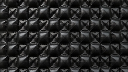 texture of the wall of black color in convex squares
