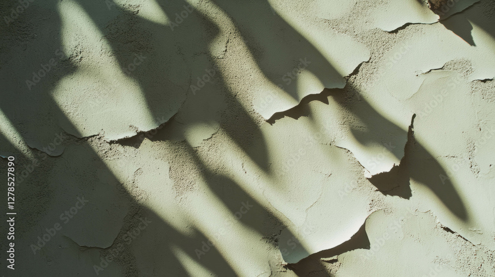 Aufkleber Natural mud wall texture with deep grooves and shadows for design and background use