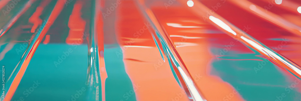 Poster glossy striped texture with vibrant reflections for modern design