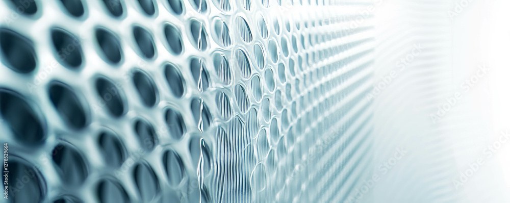 Poster abstract texture of transparent plastic mesh with smooth surface for modern design