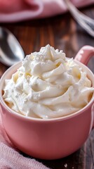 A Delicate Cloud of Whipped Cream: A Perfect Topping for Your Coffee