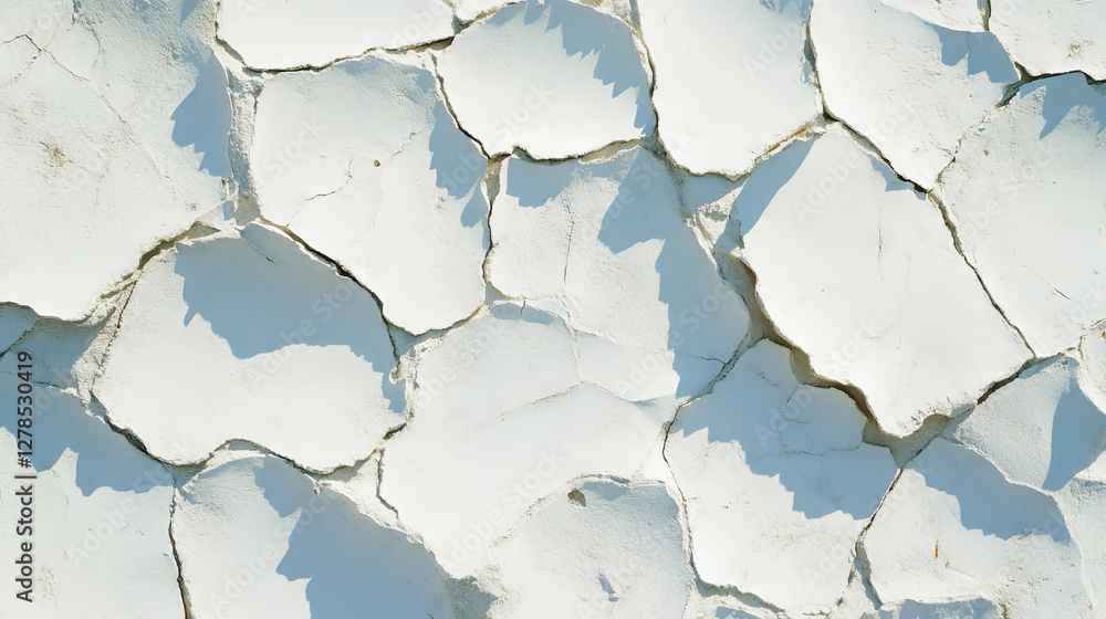 Aufkleber rustic texture of uneven brick with white stucco surface for architectural design