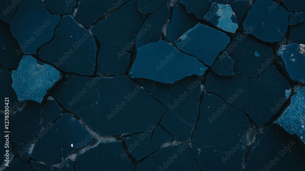 Poster cracked black slate texture for background or design projects