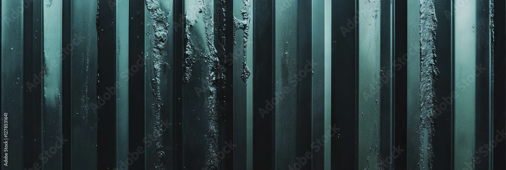 Poster Abstract vertical dark stripes with textured depth for modern design projects