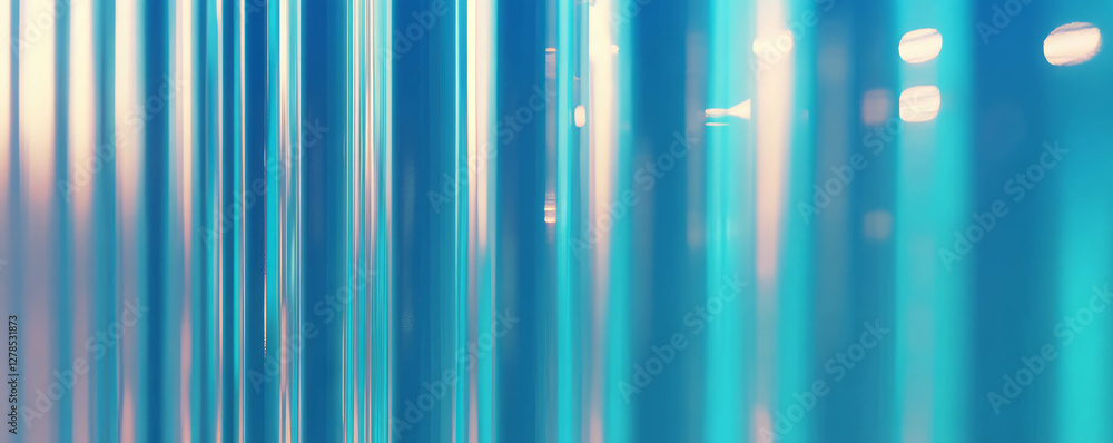 Aufkleber abstract vertical pinstripes with smooth painted texture in blue tones for background design