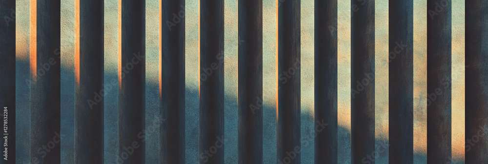 Poster abstract pattern of vertical uneven stripes with dark shadows for design inspiration