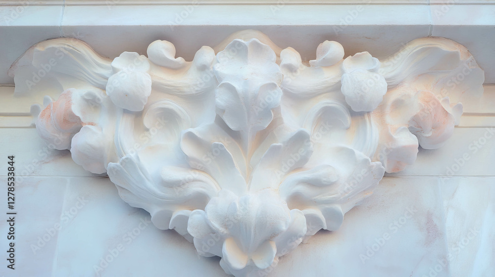 Aufkleber elegant architectural wall texture with complex abstract molding design