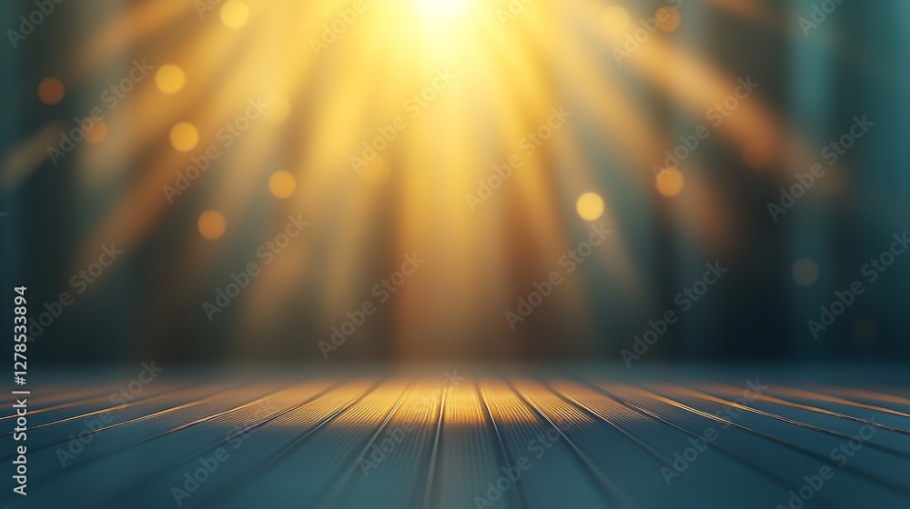 Poster radiant sunlight streaming through an ethereal atmosphere captured in a dreamlike setting creating a