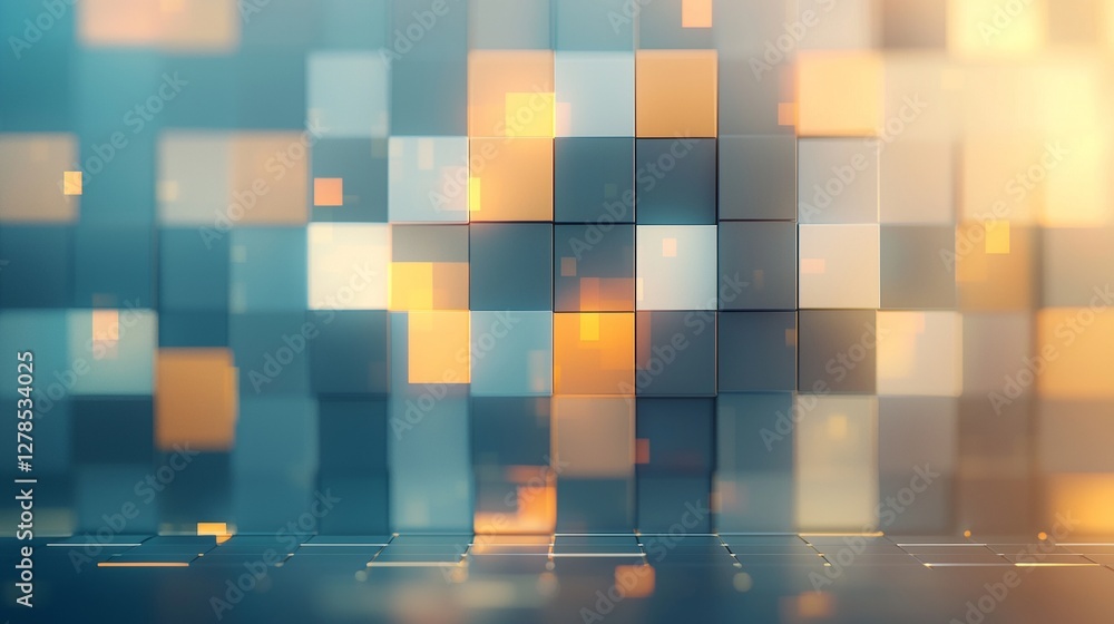 Poster dynamic abstract background animation showcasing colorful geometric patterns modern digital art brig