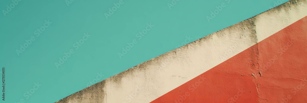 Poster abstract wall art with bold contrasting colors and sharp geometric lines for modern design
