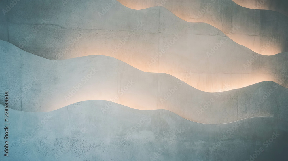 Aufkleber Textured wall with layered colors and soft depth ideal for interior design concepts