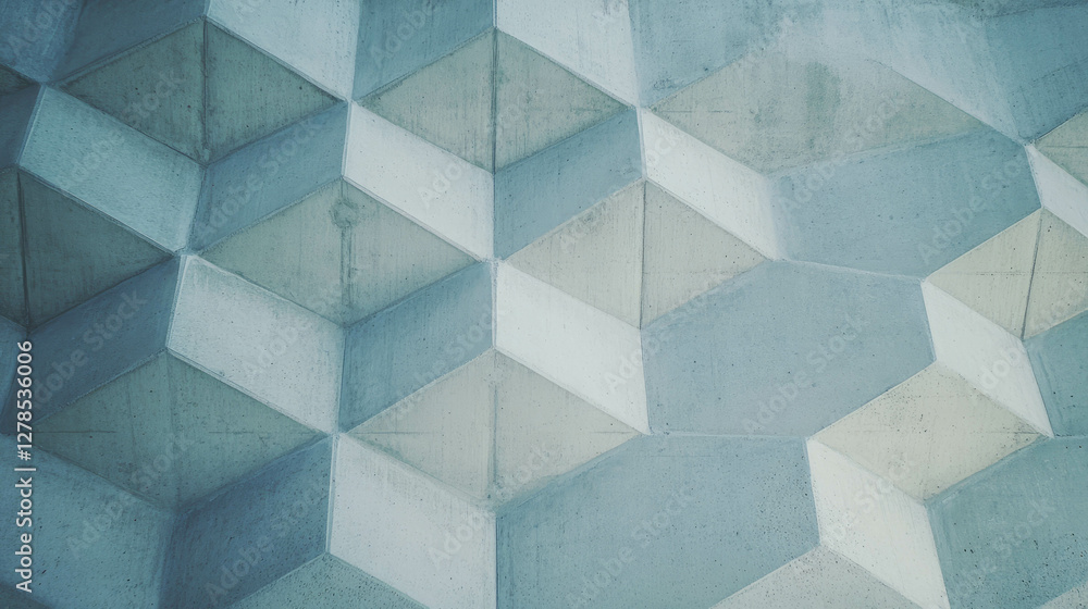 Aufkleber Geometric wall texture with repeating molding pattern for modern design