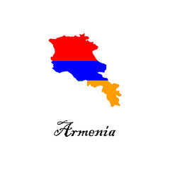 Armenia country map icon vectors illustration