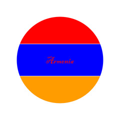 Fototapeta premium Armenian flag icon vectors illustration