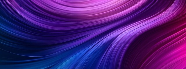 Obraz premium Vibrant purple and blue gradient background with swirling ribbons of color forming an abstract design 