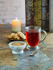 hot tea with scones
