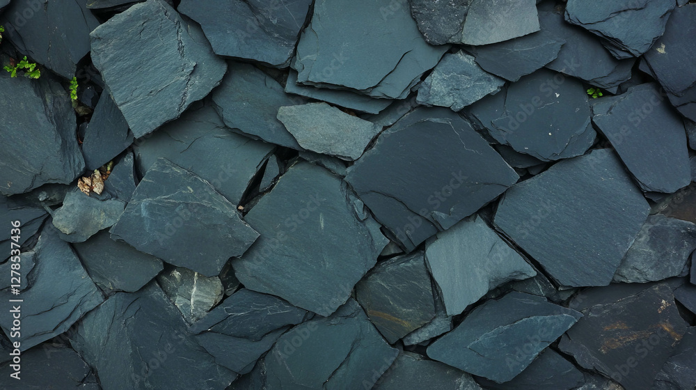 Aufkleber weathered black slate texture for background and design projects