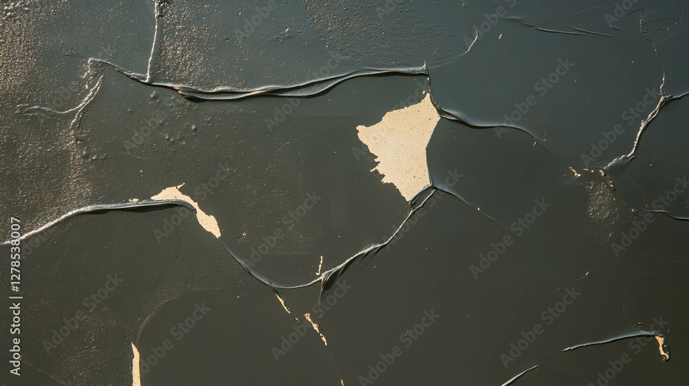 Poster Texture of wet mud clay wall with smooth surface for artistic design and background