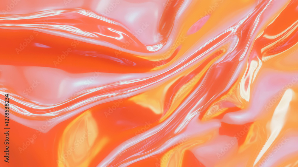 Poster Glossy wet clay texture with smooth reflective surface for creative background design