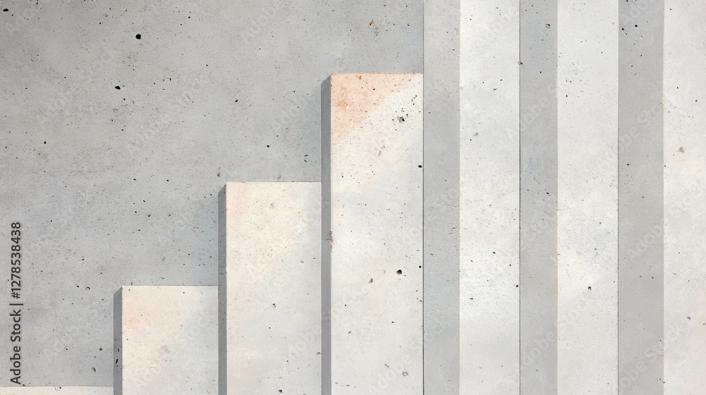 Poster abstract architectural design with white and grey tiled texture for modern interior background