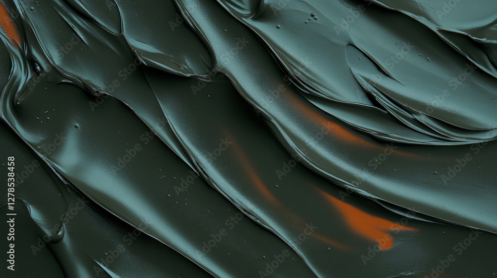 Poster Texture of wet smooth mud clay with subtle surface patterns for background or design