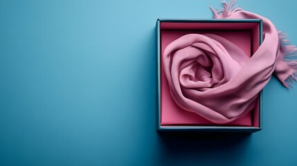 Fototapeta premium Elegant Pink Rose in Luxurious Gift Box Showcasing Timeless Romance and Beauty
