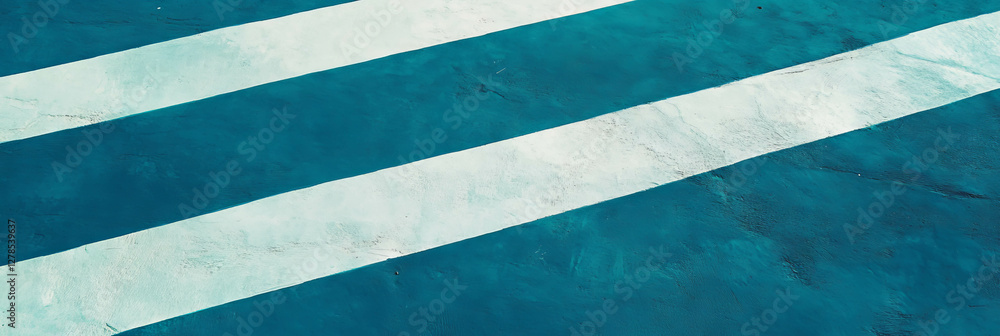 Poster abstract striped pattern with wide matte textured stripes in blue and white for modern design