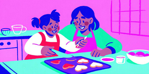 Celebrating national craft month with family baking and creative activities