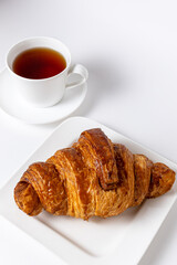 croissant and tea