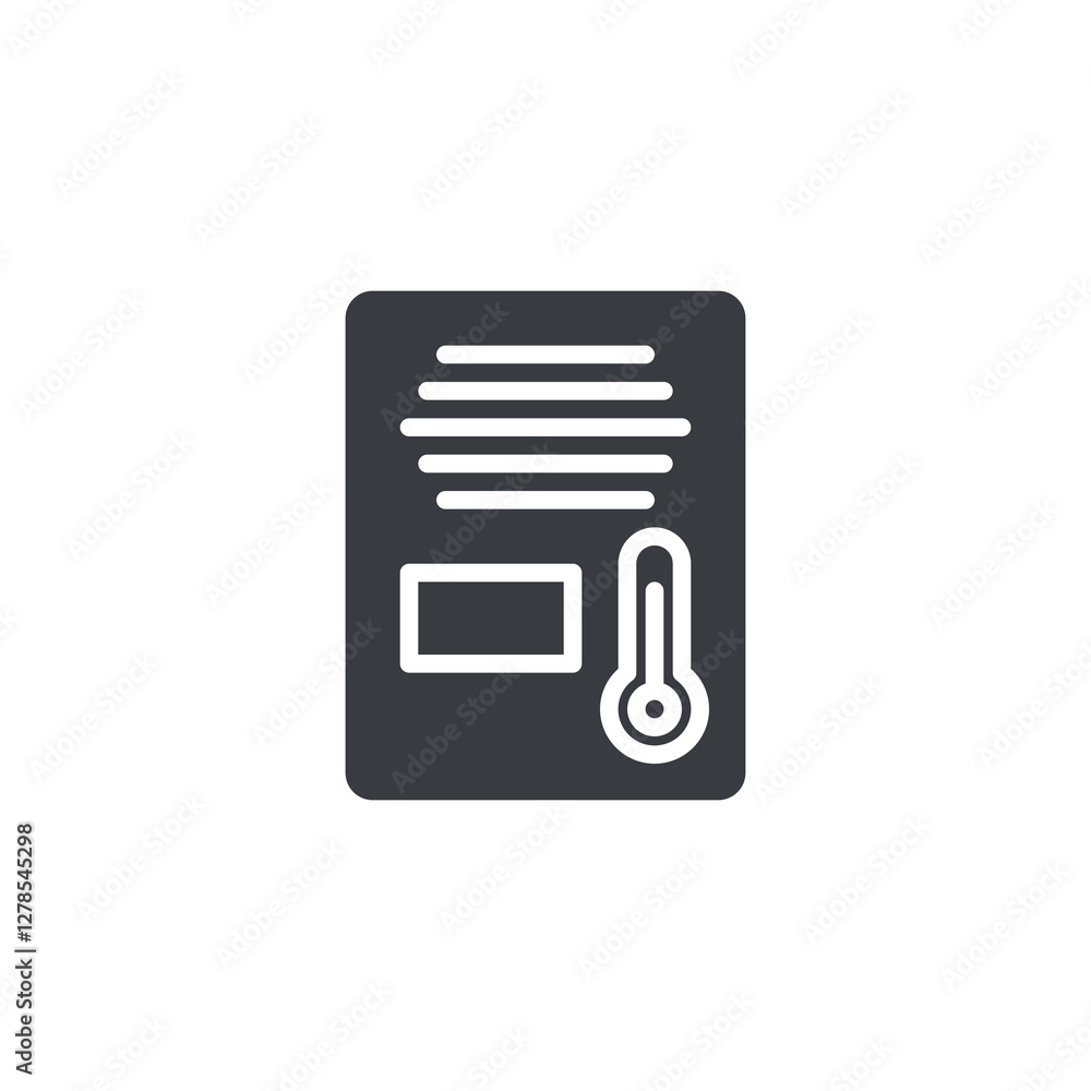 Poster temperature sensor vector icon