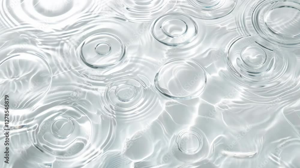 Poster water ripples with sunlight reflections creating a calm abstract pattern