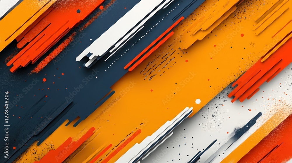 Poster abstract colorful diagonal lines. digital art design background. possible use for website banners or