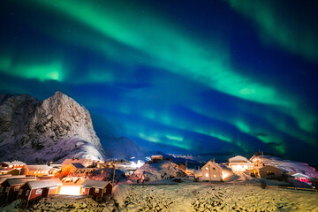 Aurora, Northen light show night sky at Norway