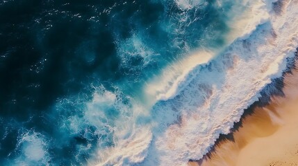 Fototapeta premium ocean breaks on the shore
