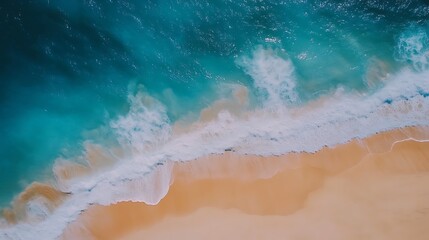ocean breaks on the shore