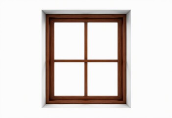 Window Illustration on White: Modern and Minimalist Design Element for Architecture, Interior Design, Stock Image, Visualization, Customizable Features


