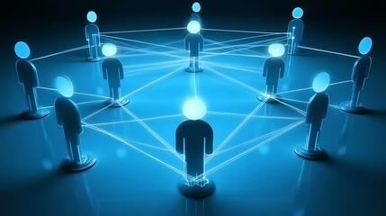 Network of interconnected people, symbolizing collaboration and communication.