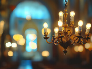 christmas lights on the wall