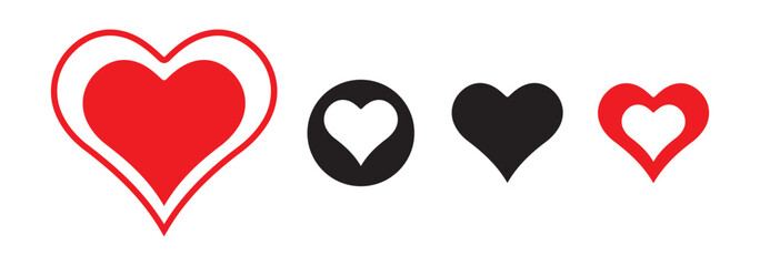 Unique style Hearts Shapes Icon. Heart vector illustration