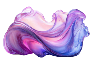 Colorful abstract wave design with smooth curves and sparkles