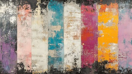 Abstract colorful textured vertical stripes