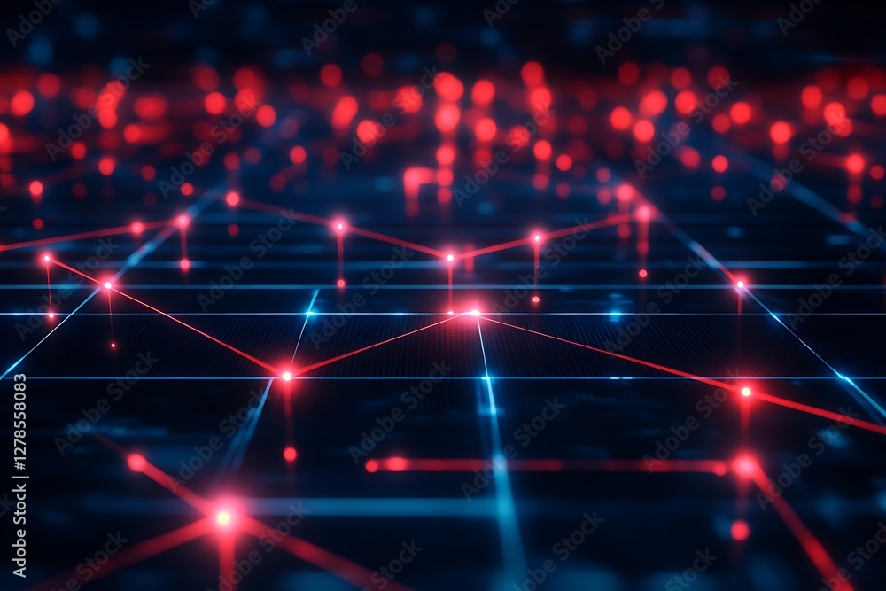 Aufkleber abstract digital technology background. network connection concept.