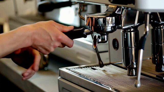 ia generated. close up of coffee machine