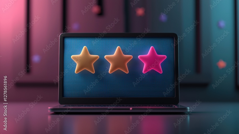 Poster implementing holographic feedback systems for effective marketing reviews in digital spaces