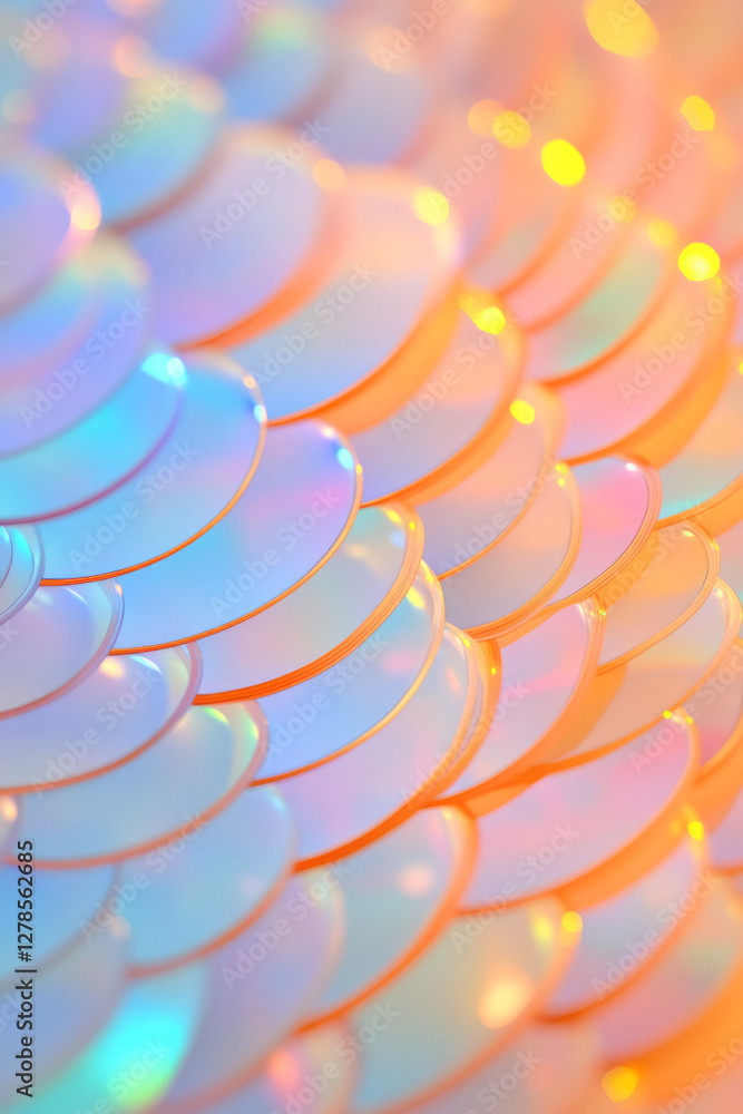 Poster macro capture of translucent fibers spreading out in a circular pattern, each filament catching