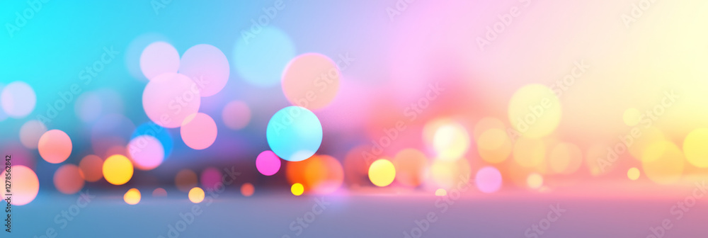 Poster circular flares of tinted light shimmering around a central highlight, as if captured through a