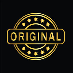 gold color original rubber stamp , icon, flat, design, vector, illustrations, Graphic Design, education, style, trendy, collections 